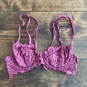 VS Pink Unlined Underwire Double Back-strap Bra